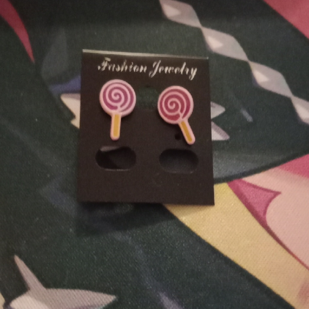 Pink Lollipop Earrings